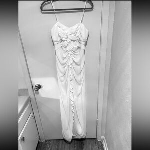 Jill Stuart White Draped Maxi Dress / Gown NWT size 10